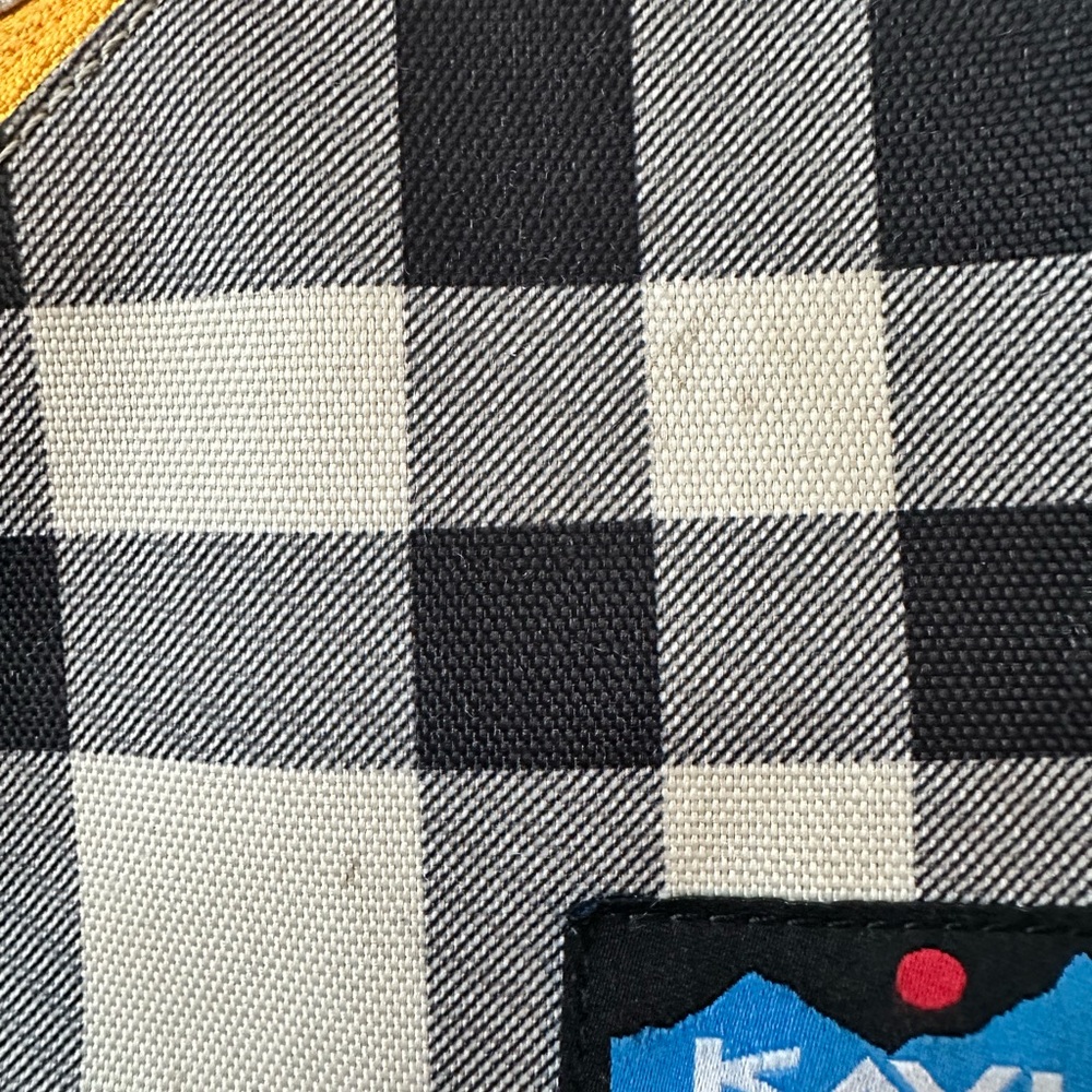 Kavu Checkered Sling Bag with Yellow Trim - Picture 3 of 7